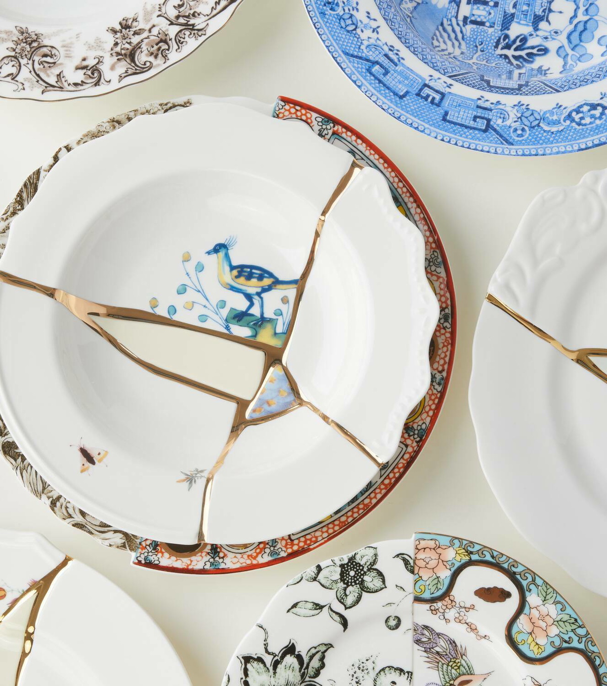 Seletti Kintsugi soup plate by Marcantonio Raimondi Malerba