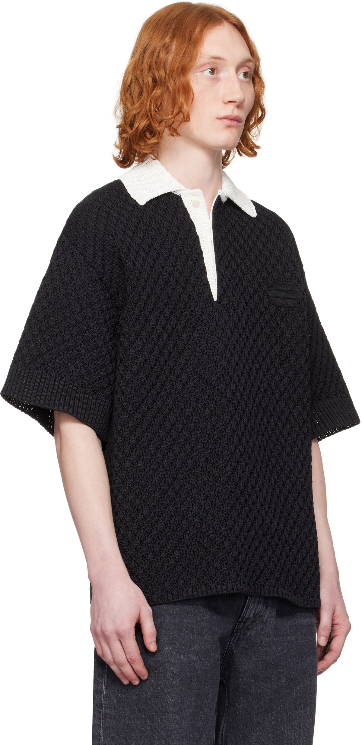 OUAT Black Meta Polo
