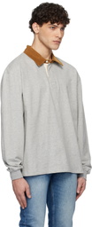 Uniform Bridge Gray 'AE' Corduroy Collar Polo