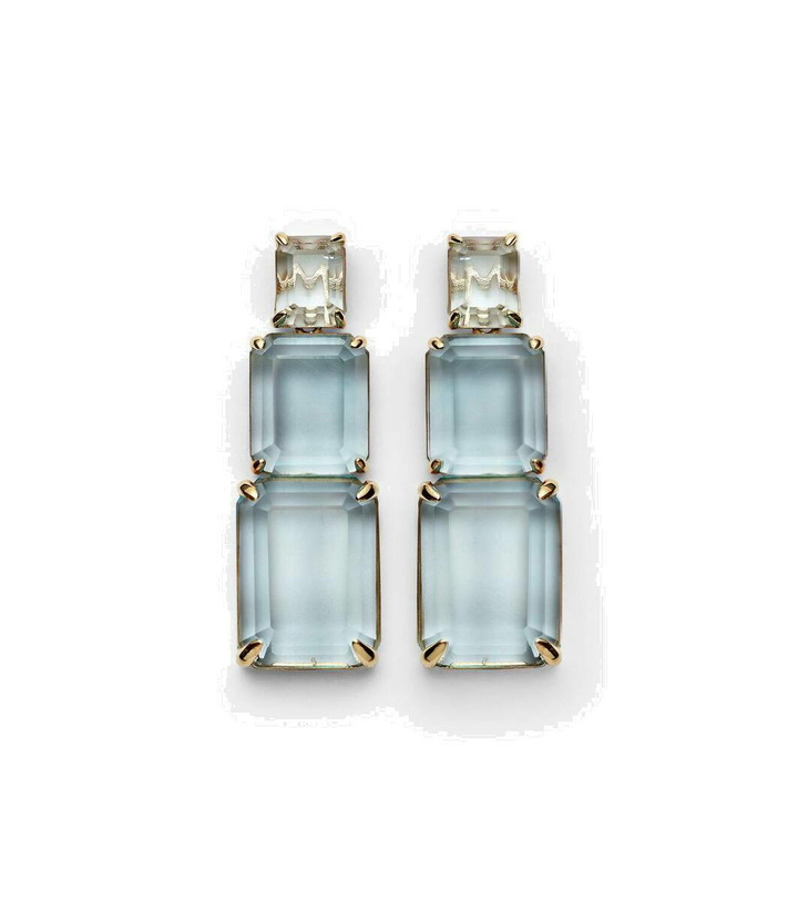 Photo: Mateo Arithmetic Composition 14kt gold drop earrings with topaz