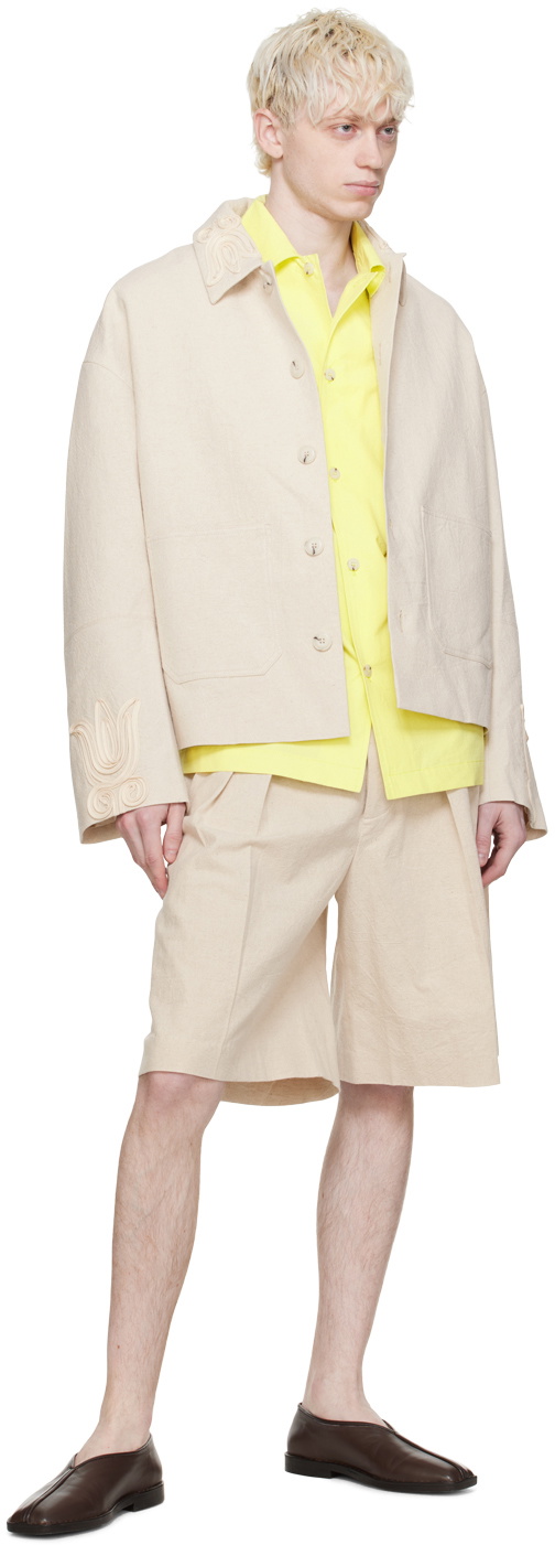 Nanushka Beige Carsten Shorts