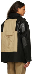 Maison Margiela Black Melton Wool Kaban Jacket