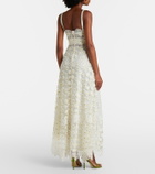 Elie Saab Embroidered guipure lace tulle maxi dress