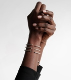 David Yurman Micro Cable Flex® sterling silver and 14kt gold cuff bracelet with pearls