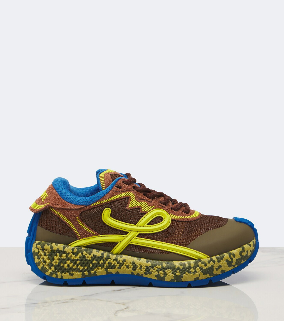 Loewe Pogo colorbocked mesh-trimmed sneakers