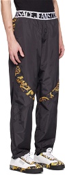 Versace Jeans Couture Black Graphic Trousers