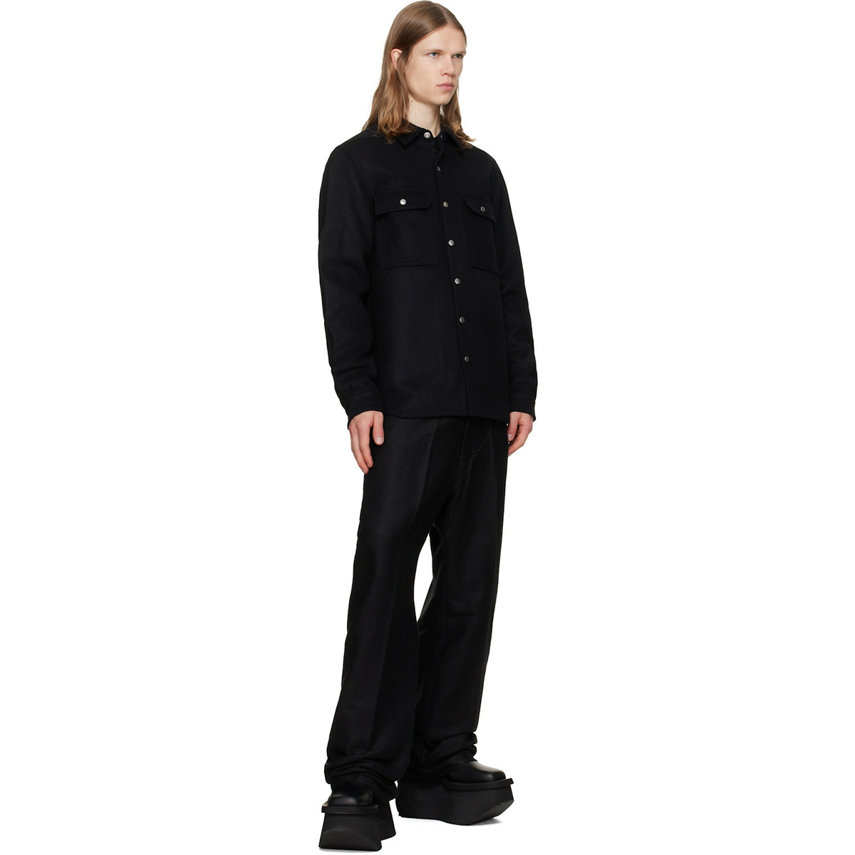 Rick Owens Black Tower Overshirt