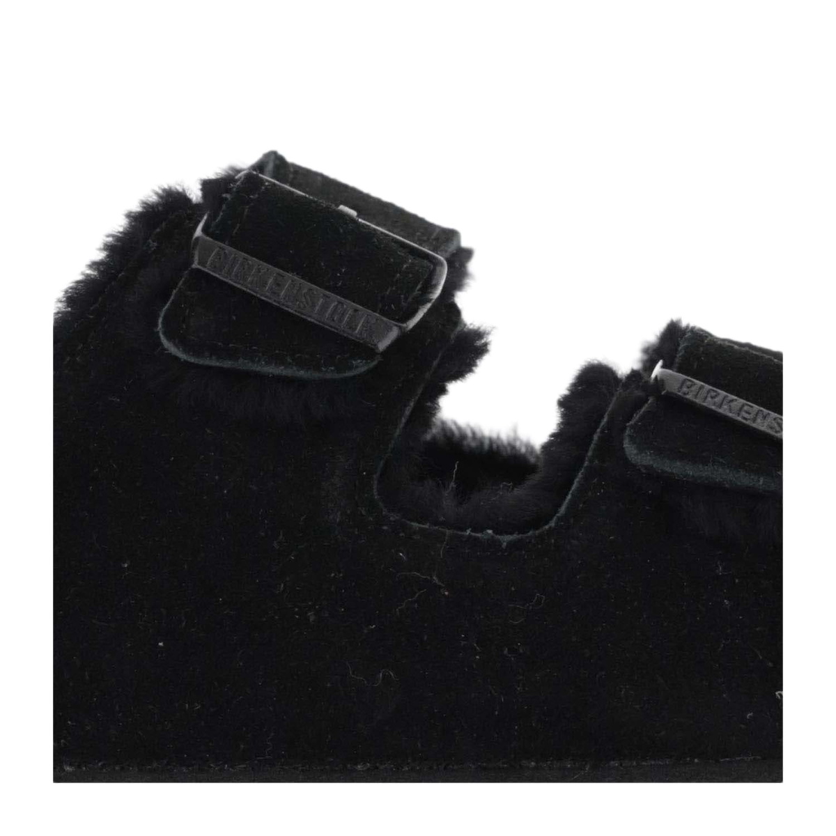 Birkenstock Arizona Suede And Shearling Sandals