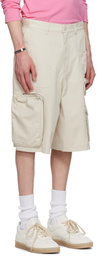 MM6 Maison Margiela Off-White Pocket Shorts