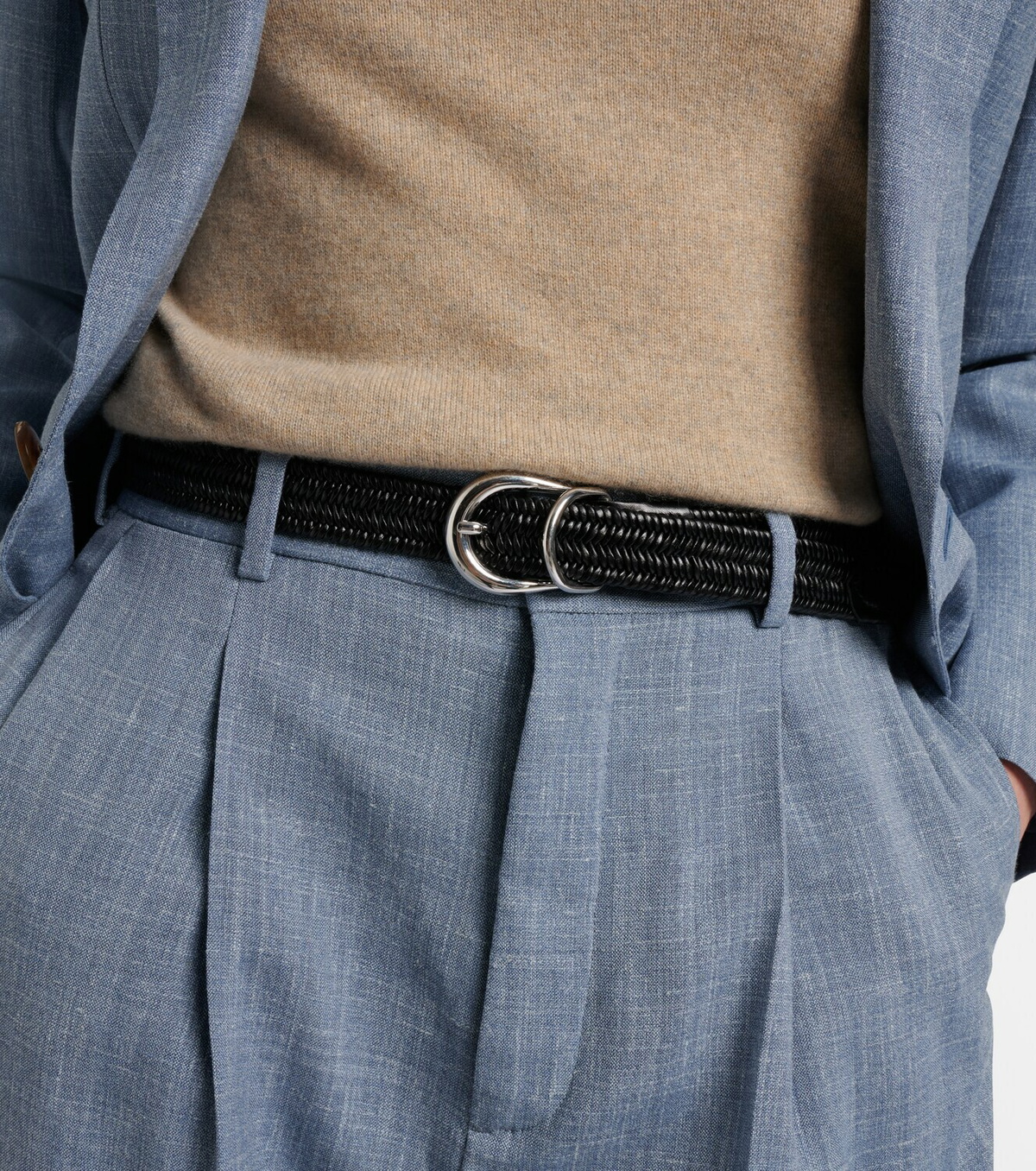 Déhanche Loom braided leather belt
