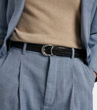 Déhanche Loom braided leather belt
