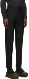 Alexander McQueen Black Wool Twill Trousers