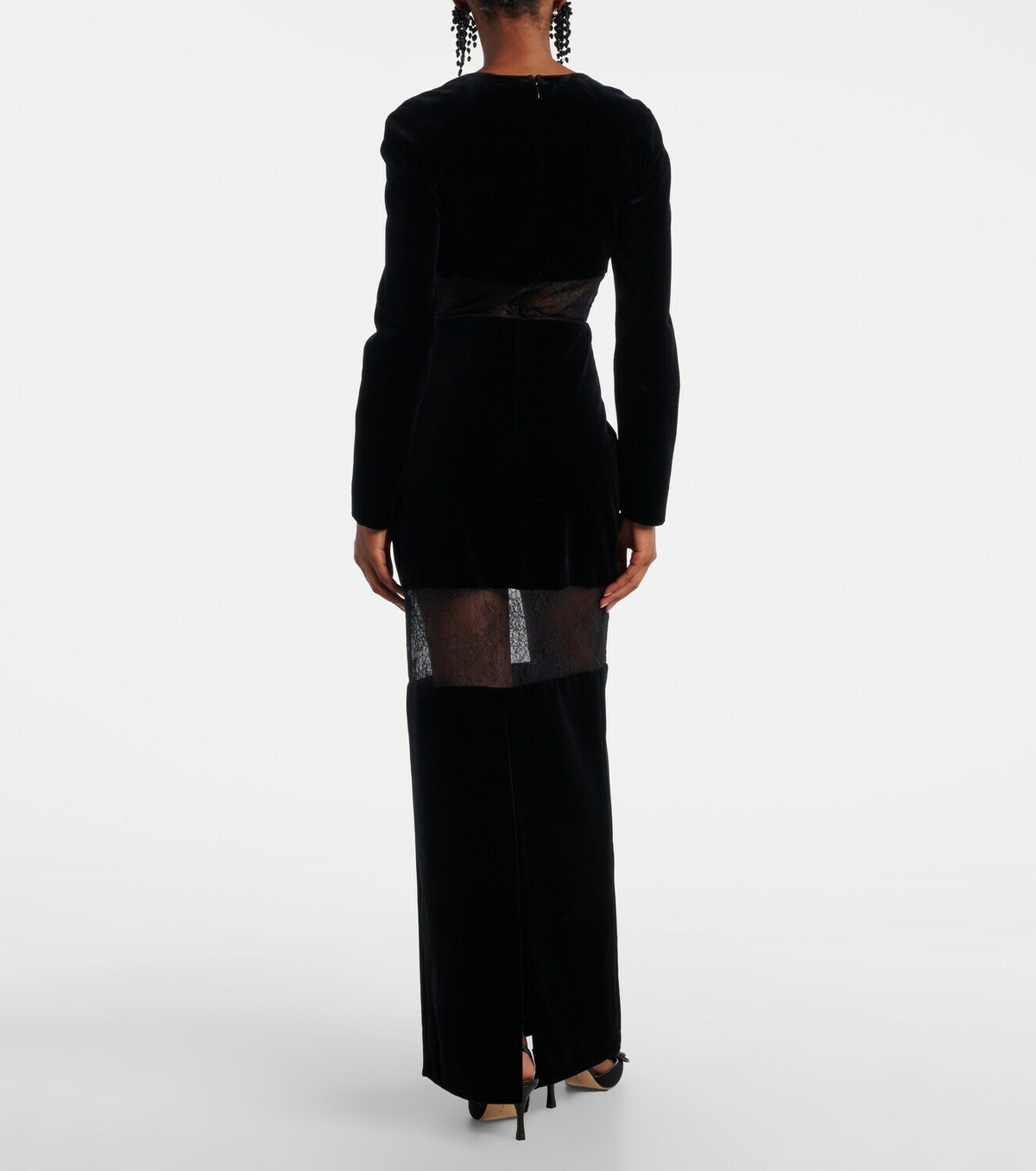 Nina Ricci Velvet and lace gown