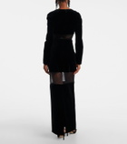 Nina Ricci Velvet and lace gown