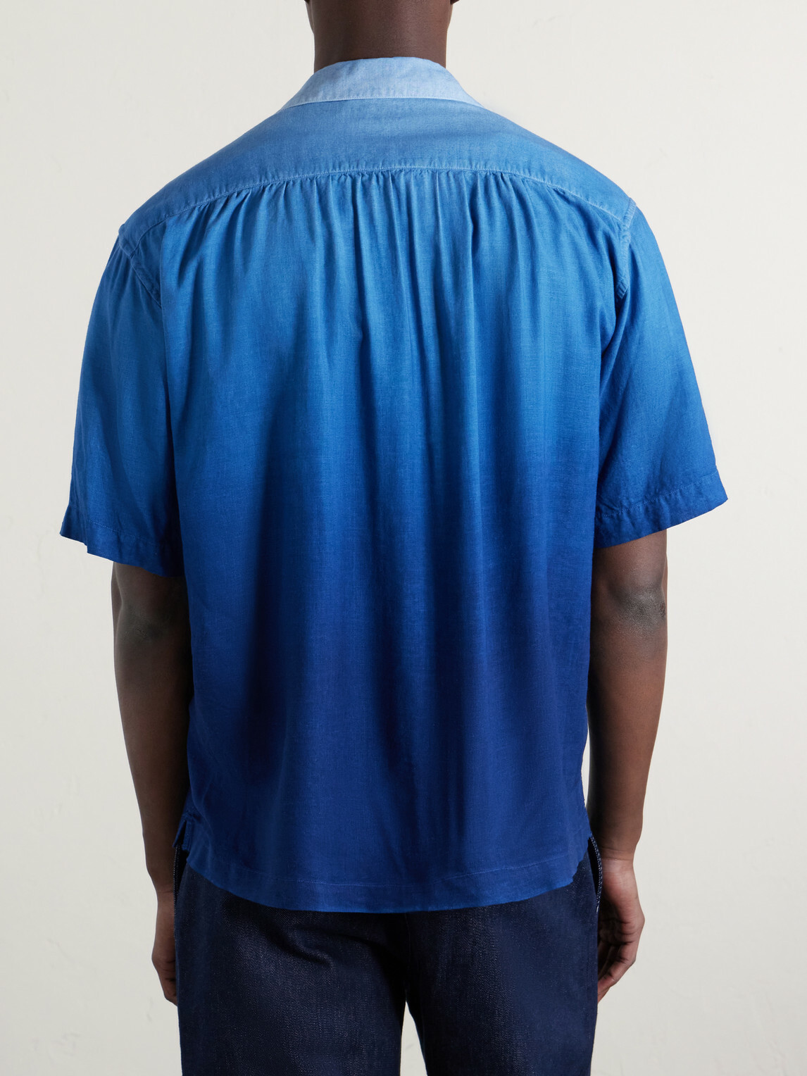 Blue Blue Japan - Camp-Collar Dégradé Woven Shirt - Blue