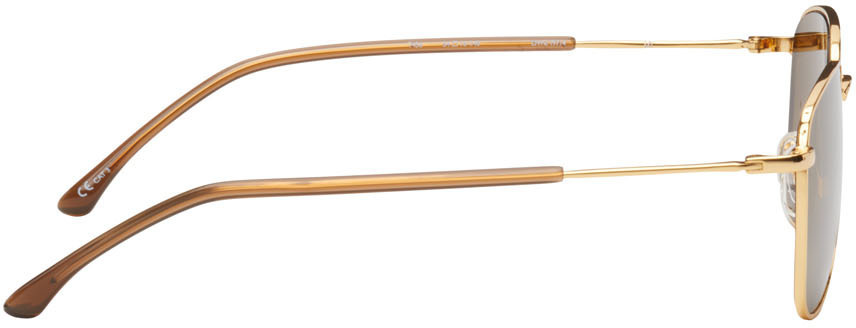 Dries Van Noten Gold Aviator Sunglasses