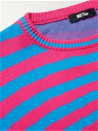 MSFTSrep - Logo-Intarsia Cotton Sweater - Purple