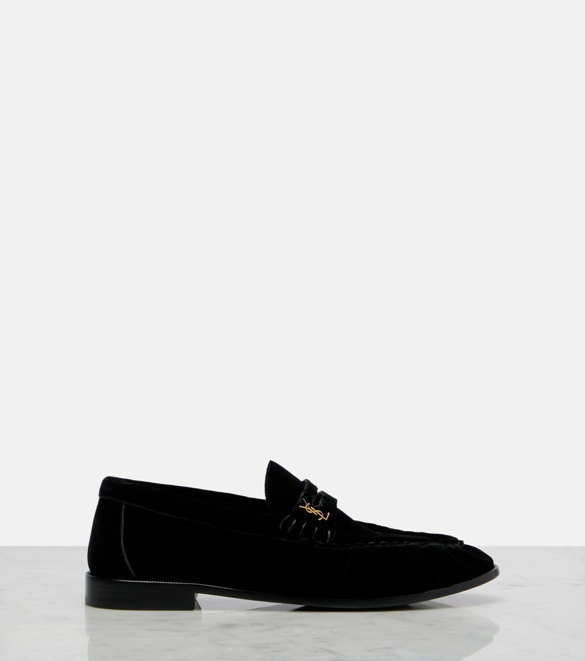 Saint Laurent Le Loafer velvet penny loafers
