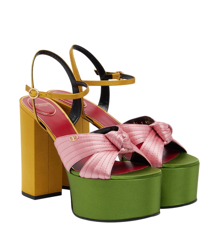 Photo: Valentino Garavani Crasher satin platform sandals