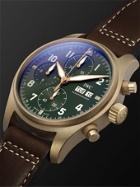 IWC Schaffhausen - Pilot's Spitfire Automatic Chronograph 41mm Bronze and Leather Watch, Ref. No. IW387902