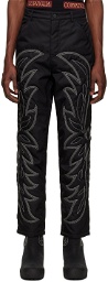 Bally Black Embroidered Trousers