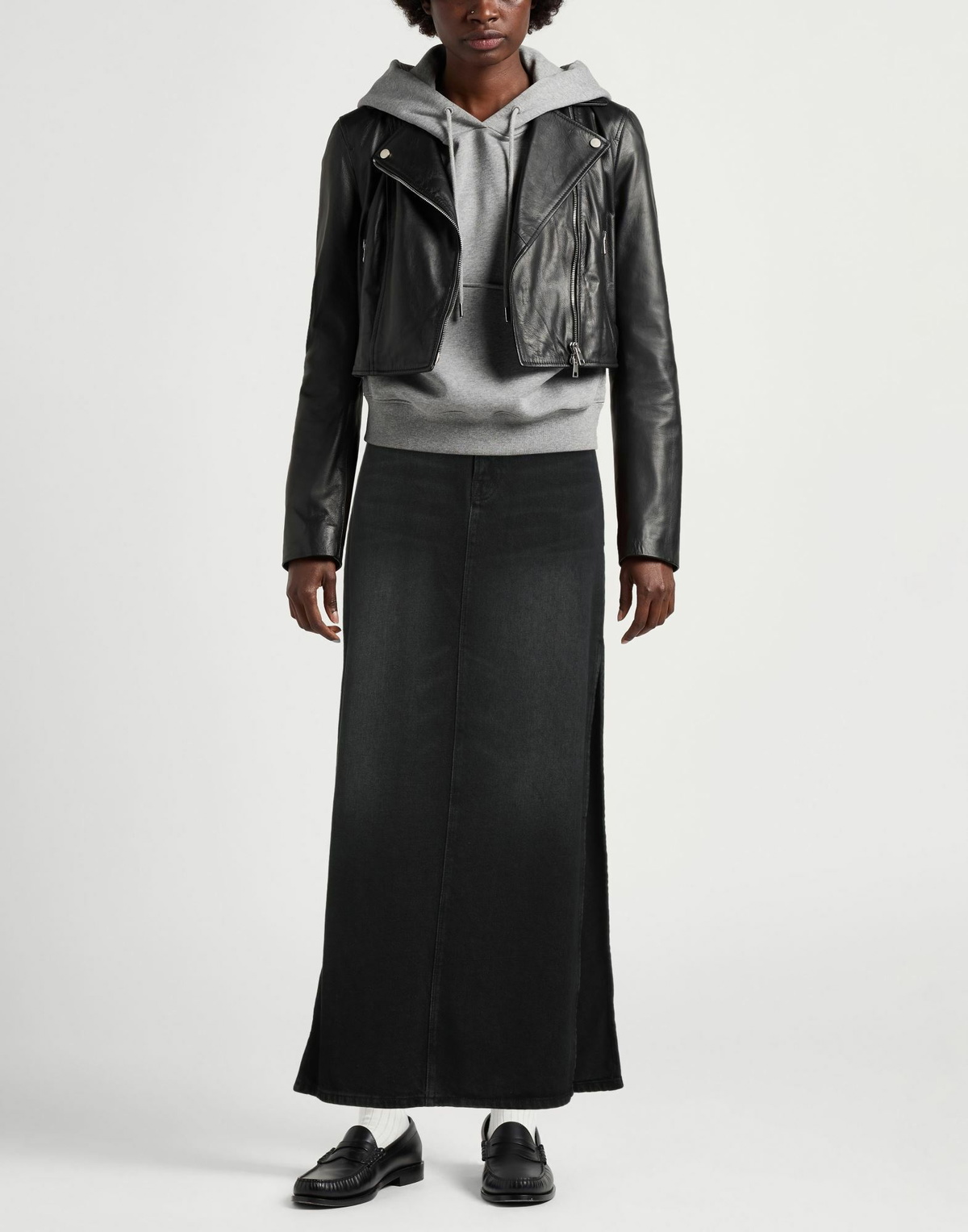 Mother Womens Denim skirt in Black