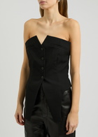 Alexander Wang Strapless Wool Waistcoat Black