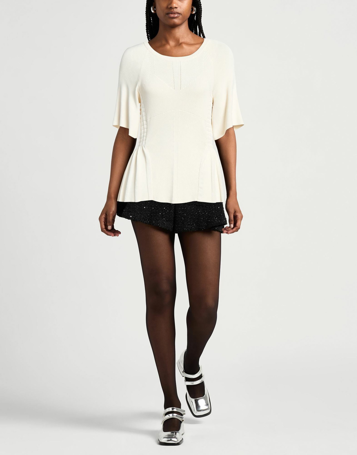 Cedric Charlier Womens Sweater in Off white