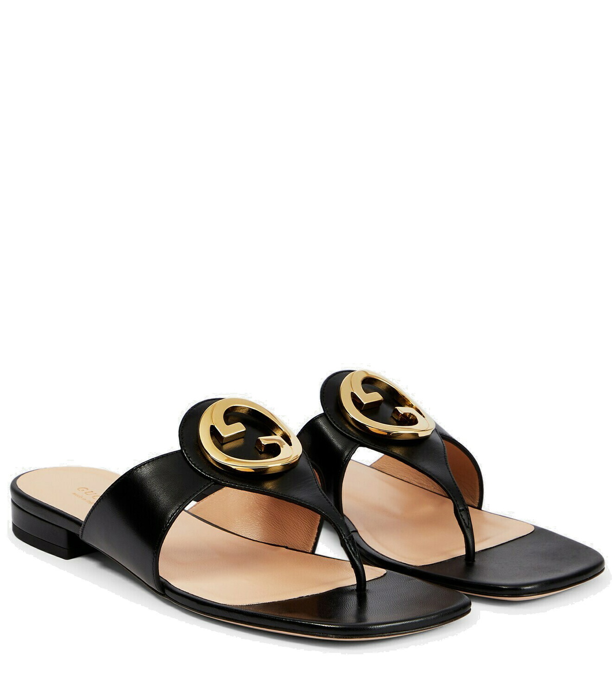 Gucci - GG leather thong sandals Gucci