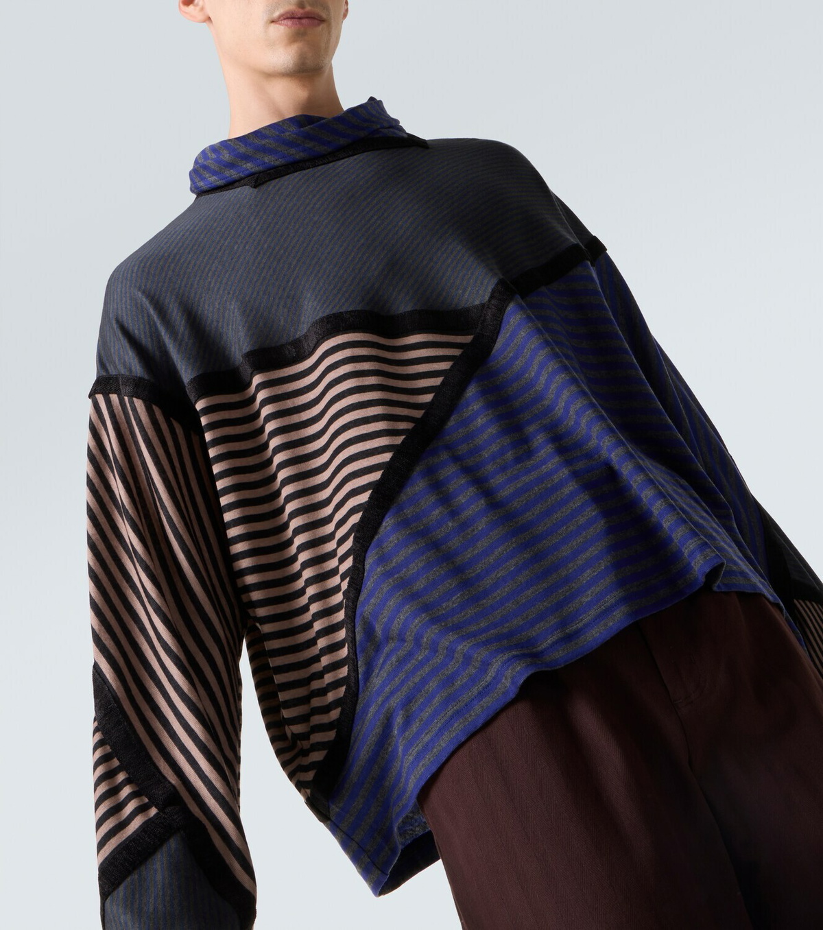 Kiko Kostadinov Raday paneled jersey turtleneck top