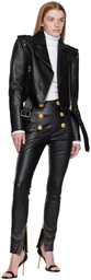 Balmain Black Skinny Leather Pants