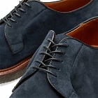 Alden Shoe Company Men's Alden Crepe Sole Plain Toe Blucher in Navy Suede