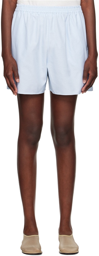 Photo: The Row Blue Gunther Shorts