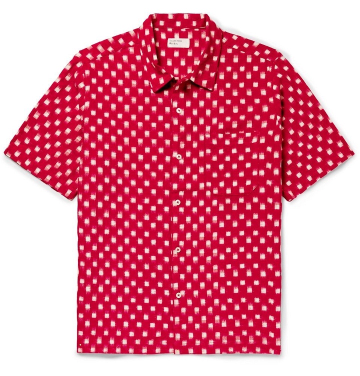 Photo: Universal Works - Ikat Cotton Shirt - Men - Red
