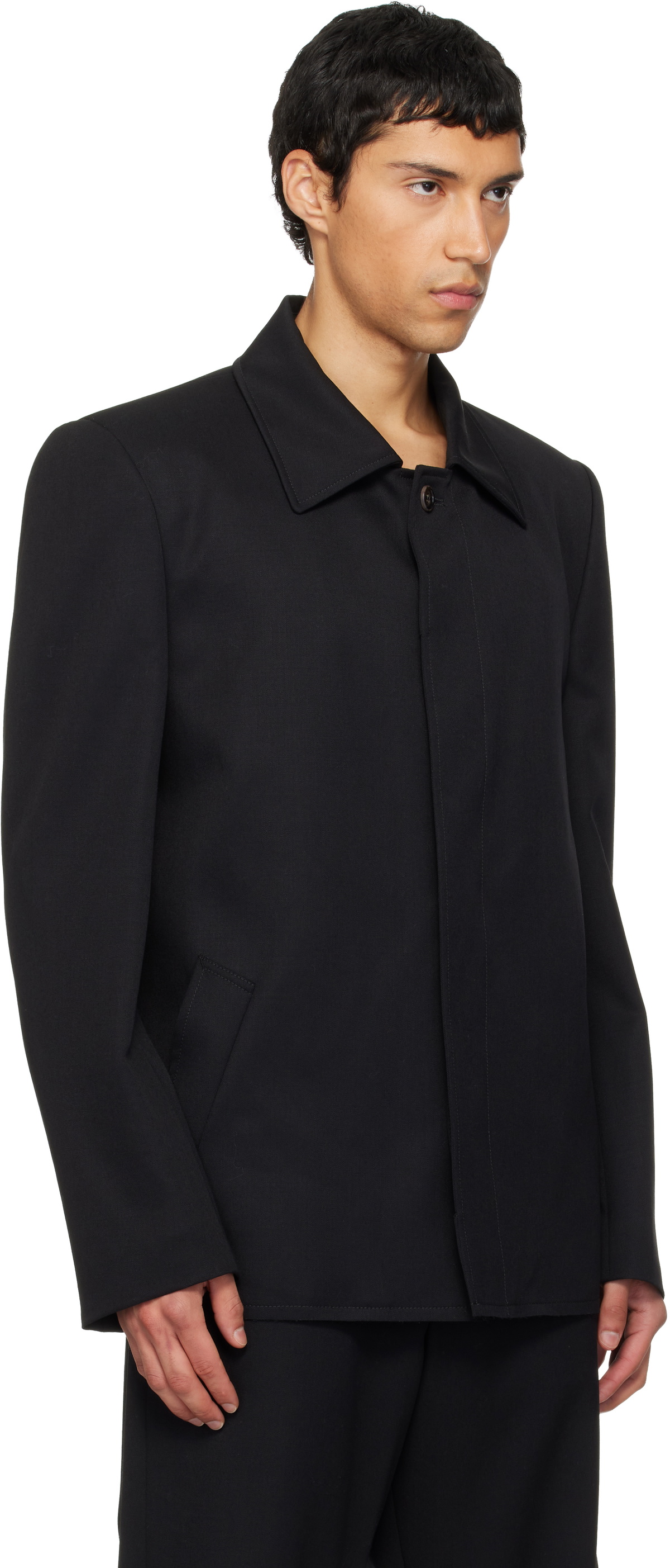 MM6 Maison Margiela Black Sports Jacket