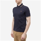 Fred Perry Authentic Men's Twin Tipped Polo Shirt - Made in England in Navy/Ecru/Shaded Stone