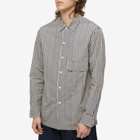 Barena Men's Ticking Stripe Button Down Shirt in Unico