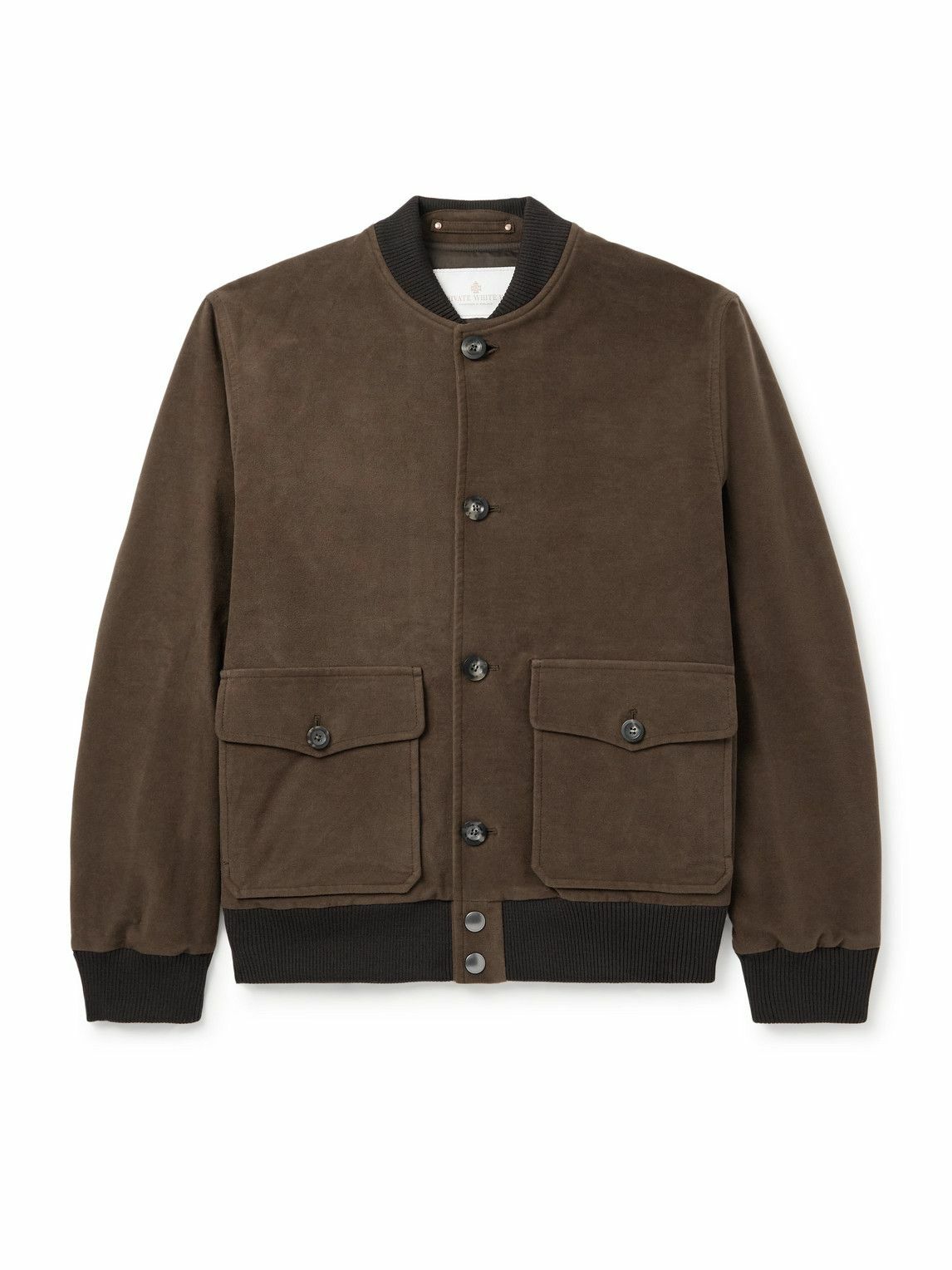 Private White V.C. - Suede Bomber Jacket - Blue Private White V.C.