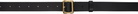 AURALEE Black Leather Square Buckle Belt