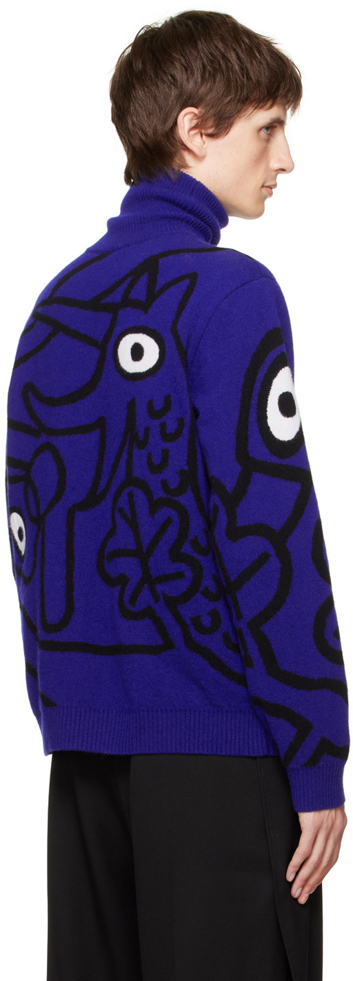 Walter Van Beirendonck Blue Sin Turtleneck