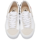 Vans White and Grey Checkerboard Cap Slip-On Sneakers