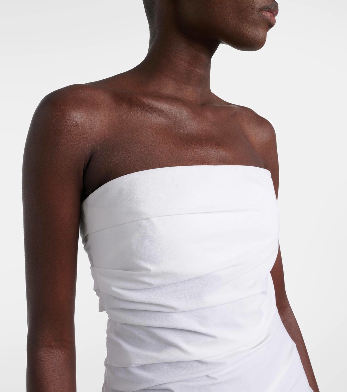 Proenza Schouler Lena strapless cotton-blend top