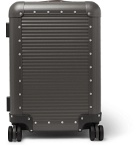 Fabbrica Pelletterie Milano - Spinner 53cm Leather-Trimmed Aluminium Carry-On Suitcase - Gray