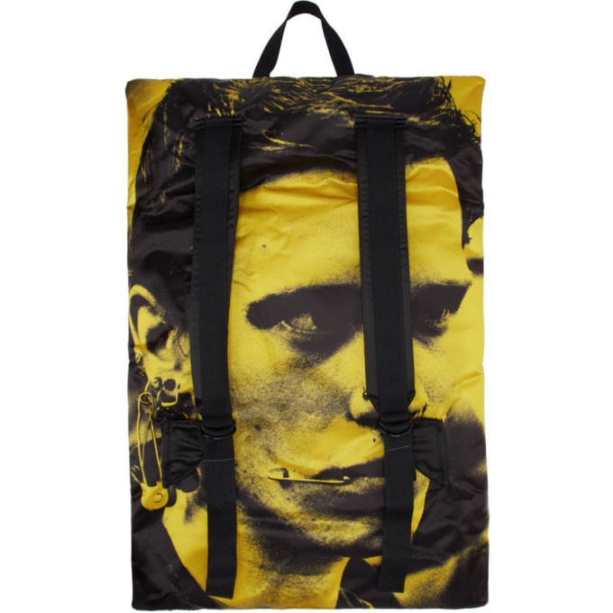 Raf Simons Black and Yellow Eastpak Edition Poster Backpack Raf Simons