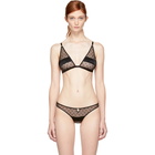 Fleur du Mal Black Dot Lace Triangle Bra