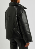 Nanushka Hide Quilted Faux Leather Jacket Black