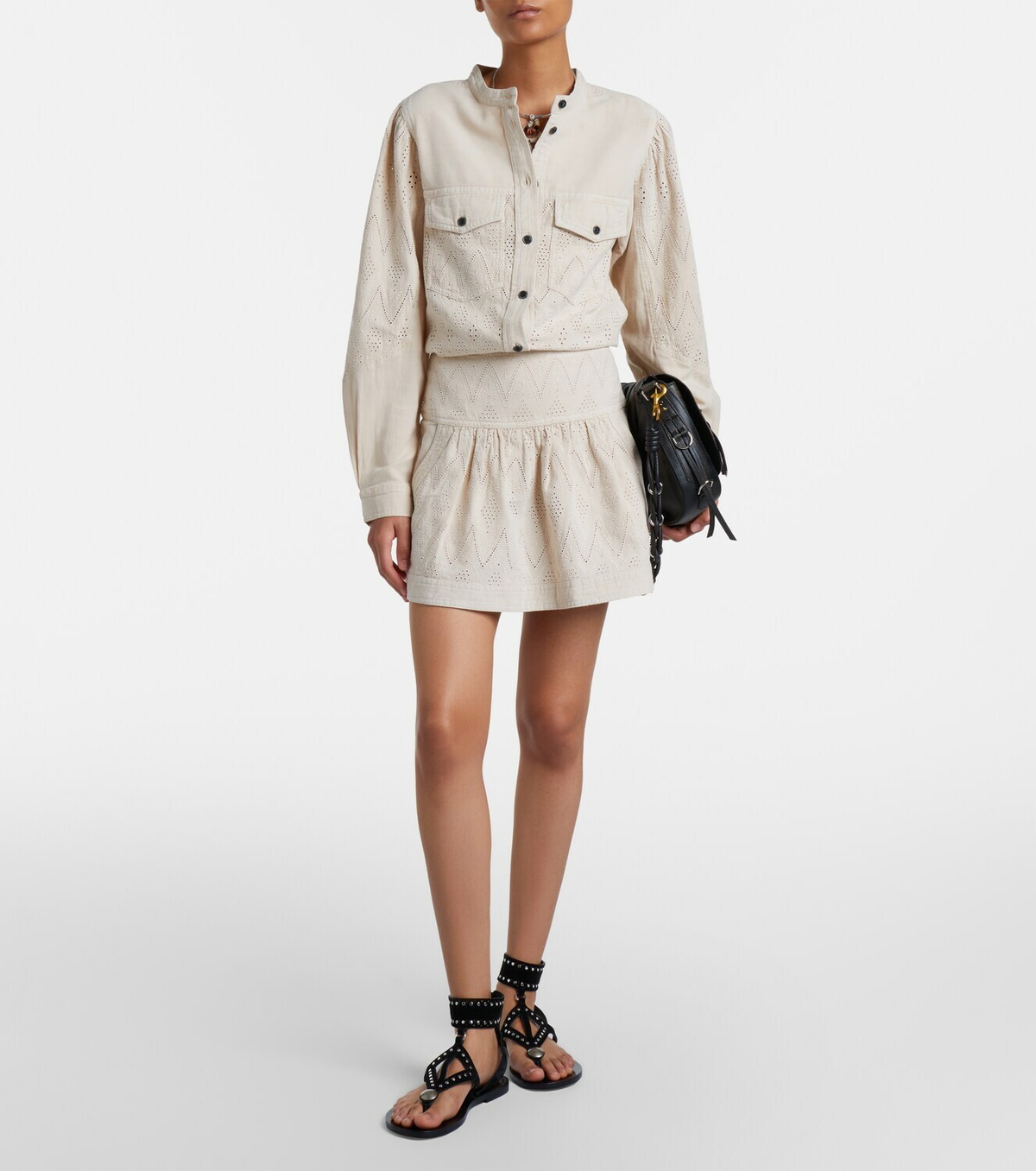 Marant Etoile Kaina broderie anglaise blouse