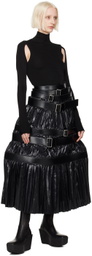 Junya Watanabe Black Tiered Belted Maxi Skirt