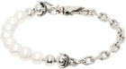 Emanuele Bicocchi SSENSE Exclusive Silver Pearl Bracelet