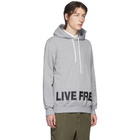 Comme des Garcons Homme Deux Grey Live Free Hoodie